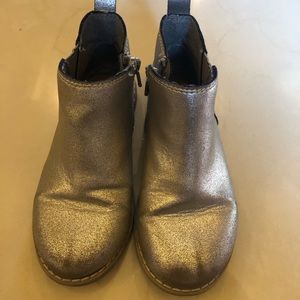 Girls Silver ankle boots size 11